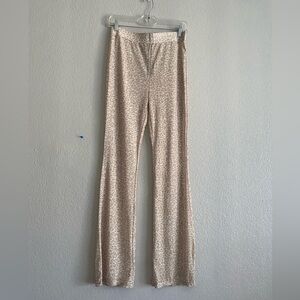 Kendall & Kylie mesh Cream Boot Cut Flare Pants